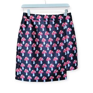 Fly Agaric Mushroom Asymmetrical Mini Skirt black House of Holland 6